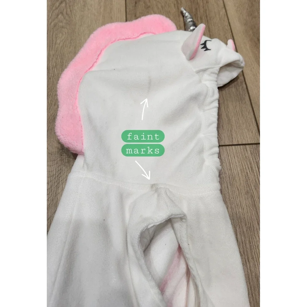 Carters Toddler Girls 24M Plush Unicorn Fleece Halloween Costume Hooded Zip Up